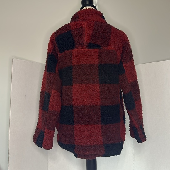 Elodie | Red & Black Pull Over Sweater 1/4 Zip | Size XS - Picture 9 of 12